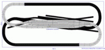 Roco H0 mit Bettung Gleisplan 440 X 200 cm